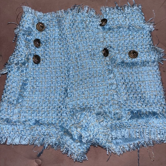 Elegant blue shorts - Picture 1 of 4